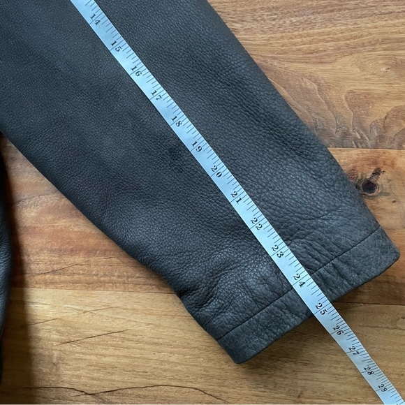 Perry Ellis Brown Nubuck Leather Car Coat Jacket - Picture 13 of 15